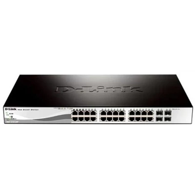 D-LINK DGS-1210-28MP 28-Port Gigabit PoE+ Smart Switch including 4 SFP Ports - Power budget 370W - 2