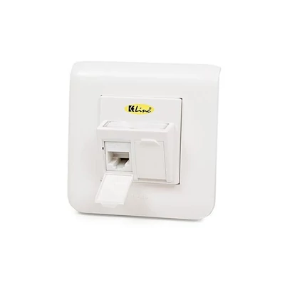 KELINE 601120-UP + KEJ-C5E-U-TL(2) Giga Modulo45 Cat.5E, 2xRJ45/u, süllyesztett, csatlakozóval