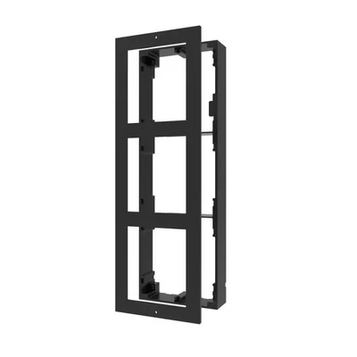HIKVISION DS-KD-ACW3/Black Moduláris IP video-kaputelefon szerelőkeret felületre; 3 modulos, fekete