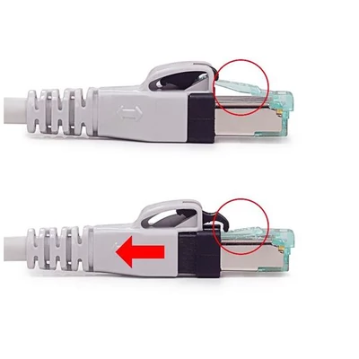 KELINE KEL-C6A-P-200 Kategória 6A, 10Giga patch kábel STP, 20 m, LSOH halogénmentés, szürke