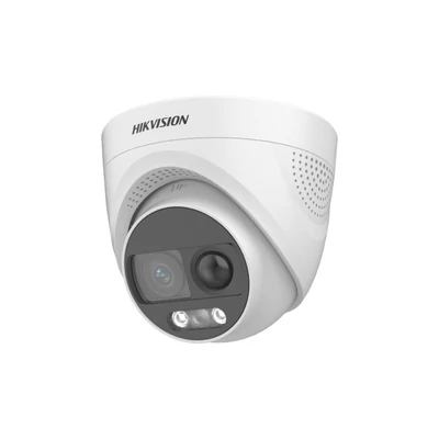 HIKVISION DS-2CE72UF3T-PIRXO (2.8mm) 8 MP ColorVu THD WDR fix turret kamera; villogó fény és hangria