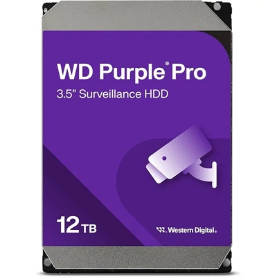 WESTERN DIGITAL WD122PURP WD Purple Pro; 12 TB biztonságtechnikai merevlemez; 7200 rpm; 24/7 alkalmazásra
