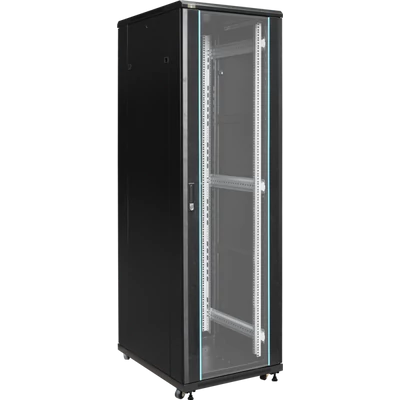 PULSAR RS4268 19" 42U 600x800 álló rack szekrény; lapraszerelt; fekete
