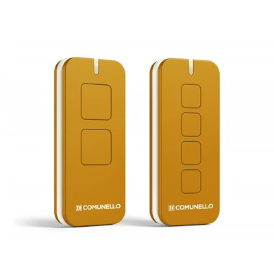 COMUNELLO VICTOR-2RC-SARGA Victor ugrókódos távirányító; 2 csatorna; 433.92 MHz; sárga