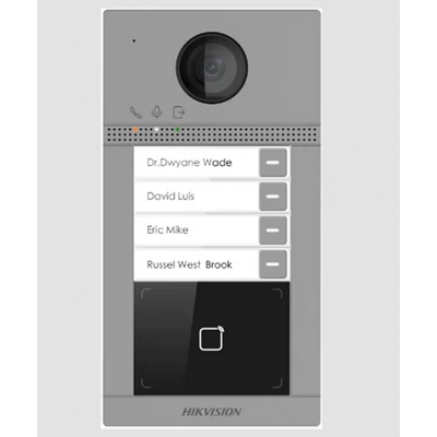 HIKVISION DS-KV8413-WME1/Europe BV Négylakásos villa IP video-kaputelefon kültéri egység, kártyaolva