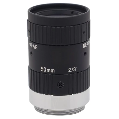 HIKROBOT MVL-MF5028M-5MPE Objektív; 50 mm fix fókusztávolság; 5 MP; F2.8-F16; 2/3"; C-menet