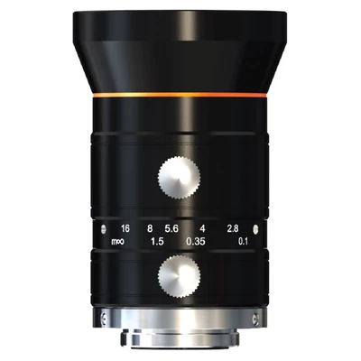 HIKROBOT MVL-KF1628M-12MPE Objektív; 16 mm fix fókusztávolság; 12 MP; F2.8-F16; 1.1"; C-menet