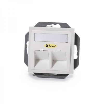 KELINE 601100 Legrand Mosaic kerethez 22,5x45 aljzat, 1 portos ,csatlakozó nélkül RAL9010