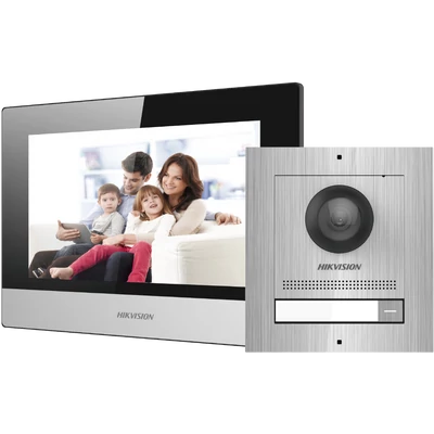 HIKVISION DS-KIS602/S Egylakásos IP video-kaputelefon szett, rozsdamentes acél