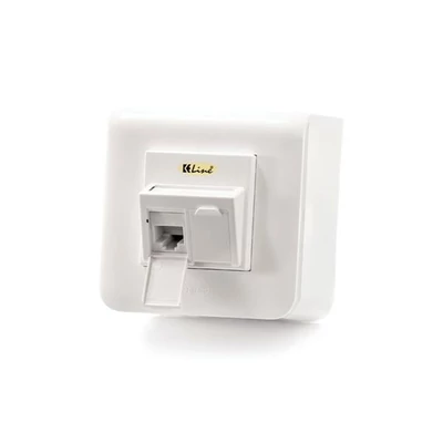 KELINE 601120-AP + KEJ-C5E-U-TL(2) Giga Modulo45 Cat.5E, 2xRJ45/u, falon kívüli, csatlakozóval