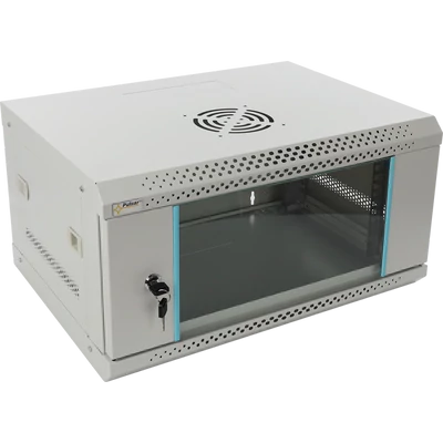 PULSAR RWA454-G 19" 4U 540x400 fali rack szekrény; lapraszerelt; szürke; könnyített kialakítás