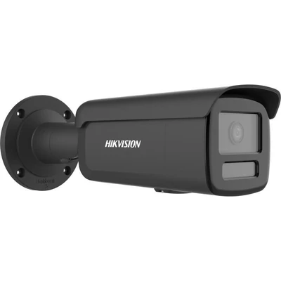 HIKVISION DS-2CD2T47G2H-LI(2.8mm)(eF)/BLACK IP Csőkamera, 4MP, Fix objektív, 60m IR és fehér LED, SD