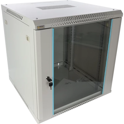 PULSAR RWA1266-G 19" 12U 600x600 fali rack szekrény; lapraszerelt; szürke; könnyített kialakítás