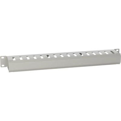 PULSAR RAOK-1M-G 19" kábel rendező panel; 1U; vízszintes; fedéllel; fém; szürke