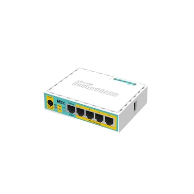 MIKROTIK RB750UPr2 hEX PoE lite RouterBOARD with 650MHz CPU, 64MB RAM, 5xLAN, RouterOS L4, plastic c