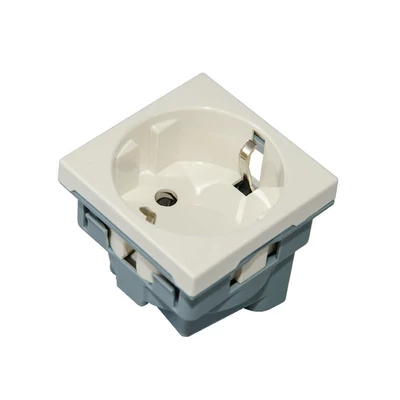 MODET-2P+F 45*45 egységbe 230V süllyesztett dugalj fehér Legrand