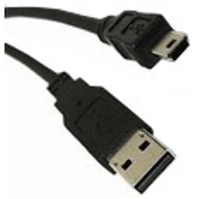 USB20AMIN-DD-1,5 USB A - MINI USB D-5P KÁBEL 1,5 FEKETE