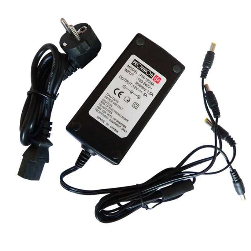 ISR PR-12V5A Kamera tápegység 12VDC 5A 4 kimenetes
