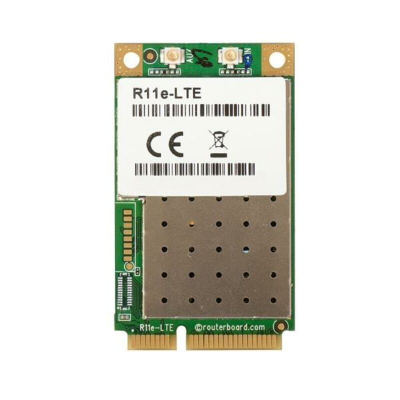 MIKROTIK R11e-LTE 2G/3G/4G/LTE miniPCi-e card with 2 x u.FL connectors for bands 1/2/3/5/7/8/20/38/4