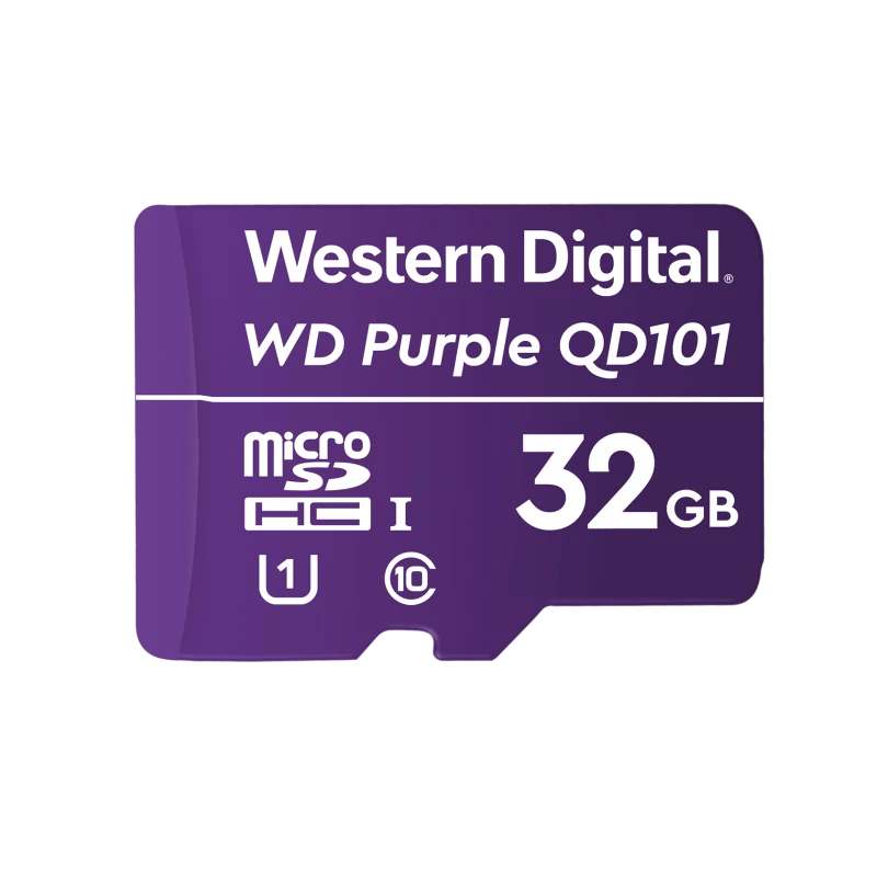 WESTERN DIGITAL WDD032G1P0C WD Purple 32GB micro SD kártya; microSDHC; Class 10 UHS-I; 24/7; 100MB/s-60MB/s