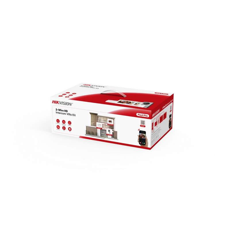 HIKVISION DS-KIS705EY/2Monitors Kétvezetékes HD video-kaputelefon szett; kültéri; 2db fehér beltéri;