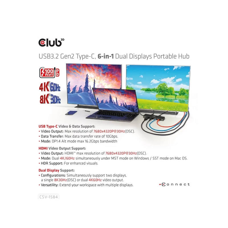 CLUB 3D CSV-1584 USB Hub