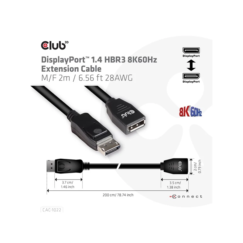 CLUB 3D CAC-1022 Kábel