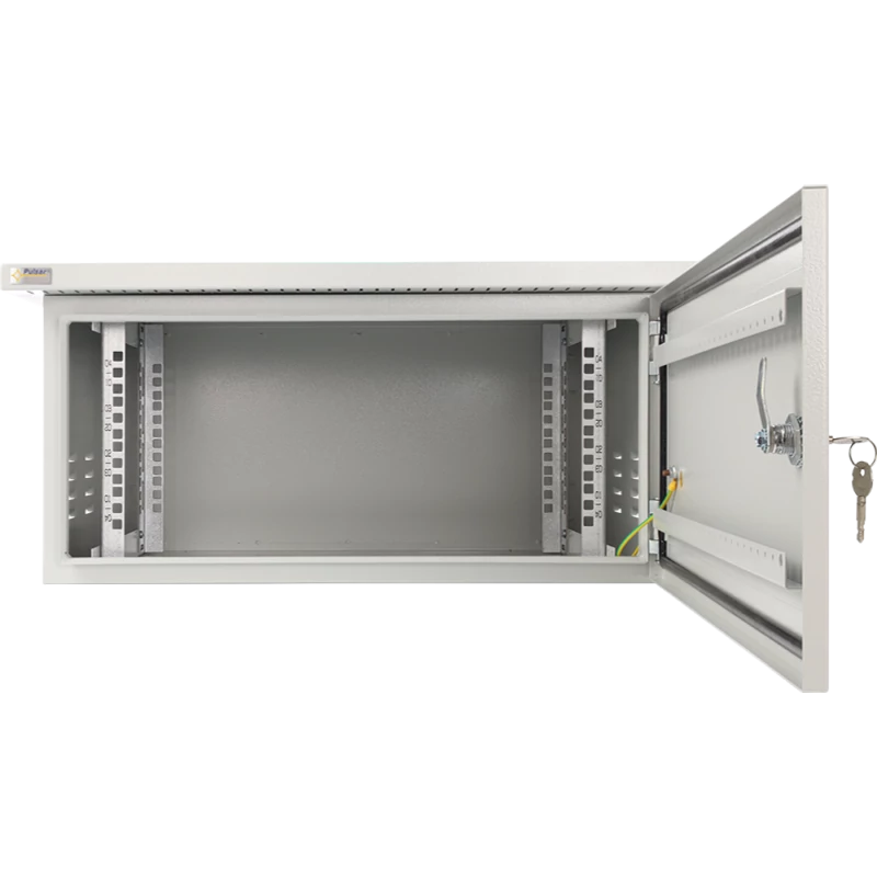 PULSAR RK464-G 19" 4U 600x400 fali rack szekrény; készre szerelt; vandálbiztos; szürke