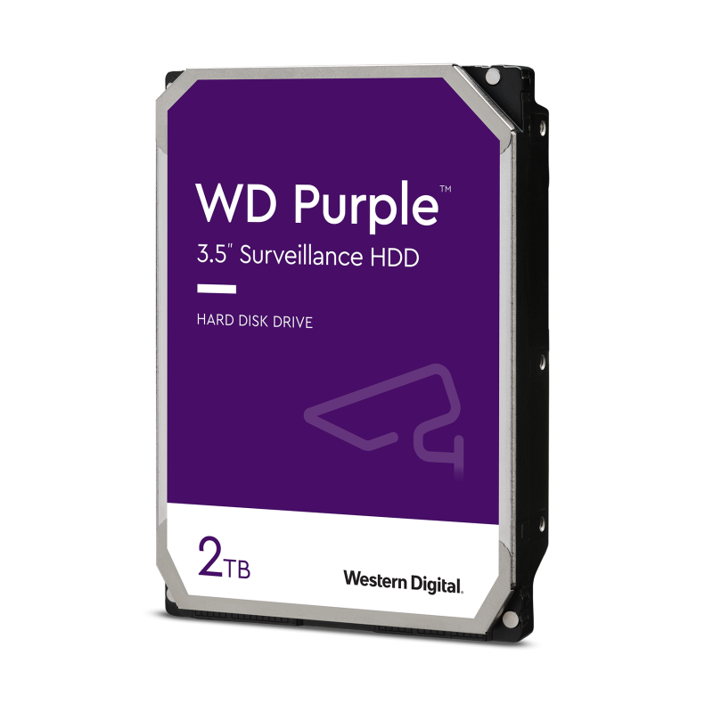 WESTERN DIGITAL WD23PURZ WD Purple; 2 TB biztonságtechnikai merevlemez; 24/7 alkalmazásra; nem RAID kompatibilis