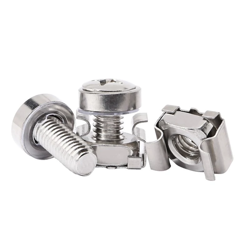 NESTRON NRS-M1616-304-50 M6 kosaras anya szett; 50db/csomag; rozsdamentes acél