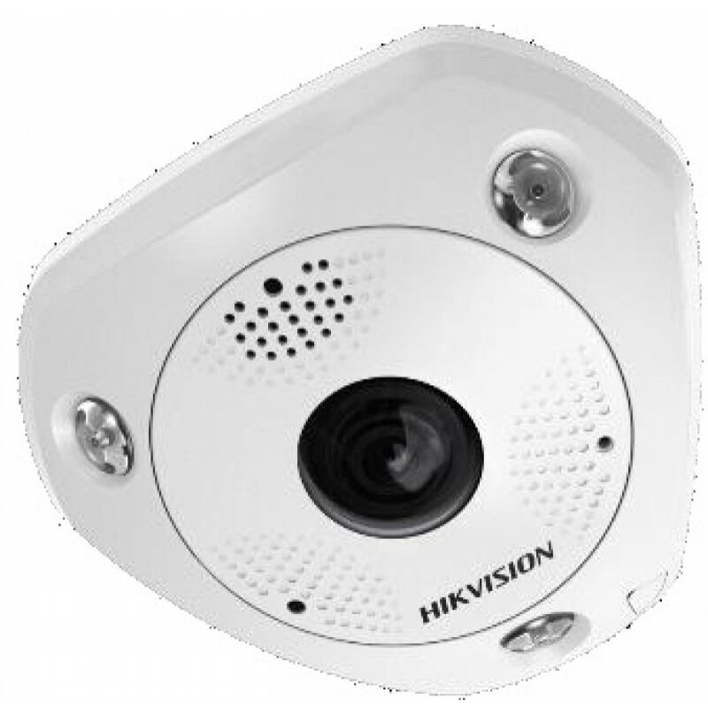 HIKVISION DS-2CD6365G0-IVS 6 MP 360° vandálbiztos IR Smart IP fisheye kamera; hang I/O; riasztás I/O