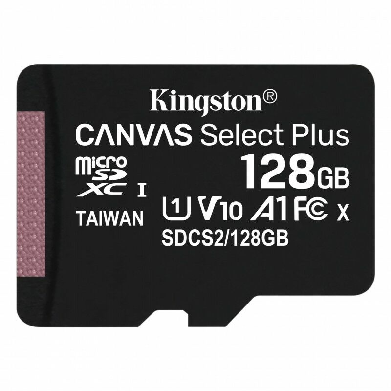 KINGSTON SDCS2/128GB 128GB micro SD kártya; microSDXC; Class 10 UHS-I; adapterrel