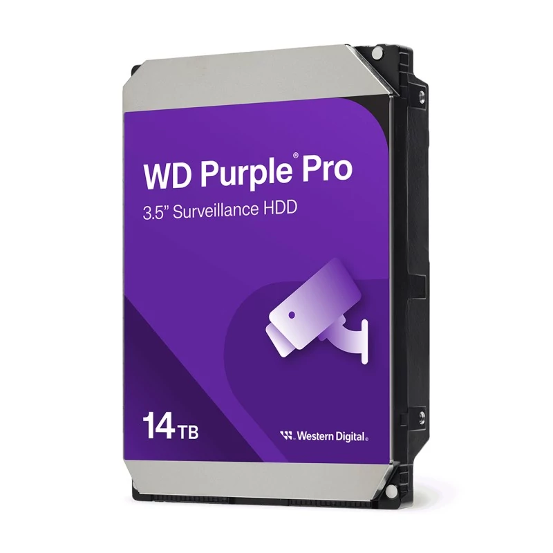 WESTERN DIGITAL WD142PURP WD Purple Pro; 14 TB biztonságtechnikai merevlemez; 7200 rpm; 24/7 alkalma