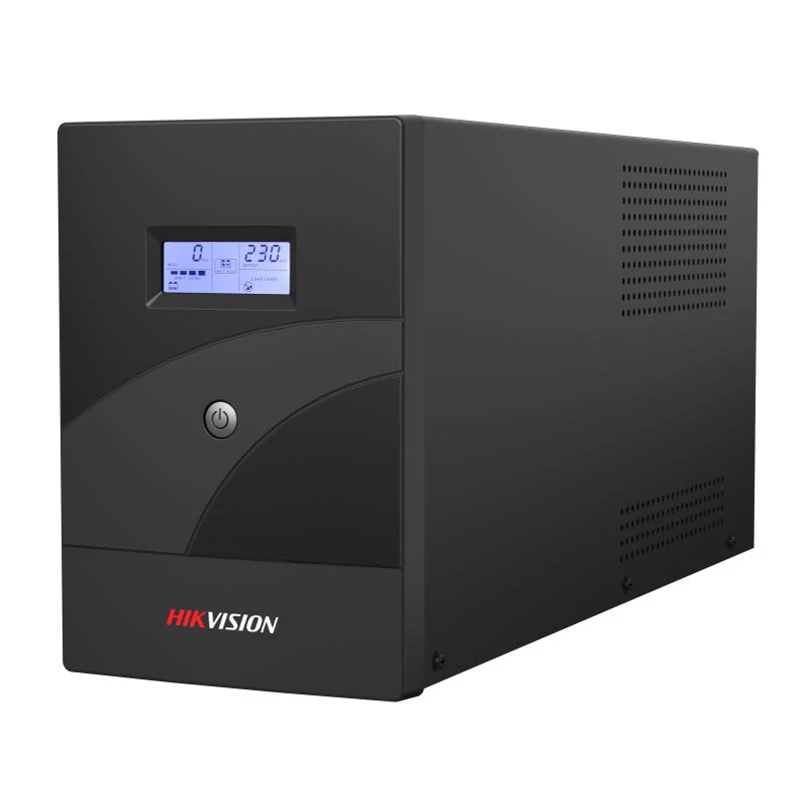 HIKVISION DS-UPS2000-R Szünetmentes tápegység;2000 VA/1200 W;LCD kijelző;2 db beépített akkumulátor