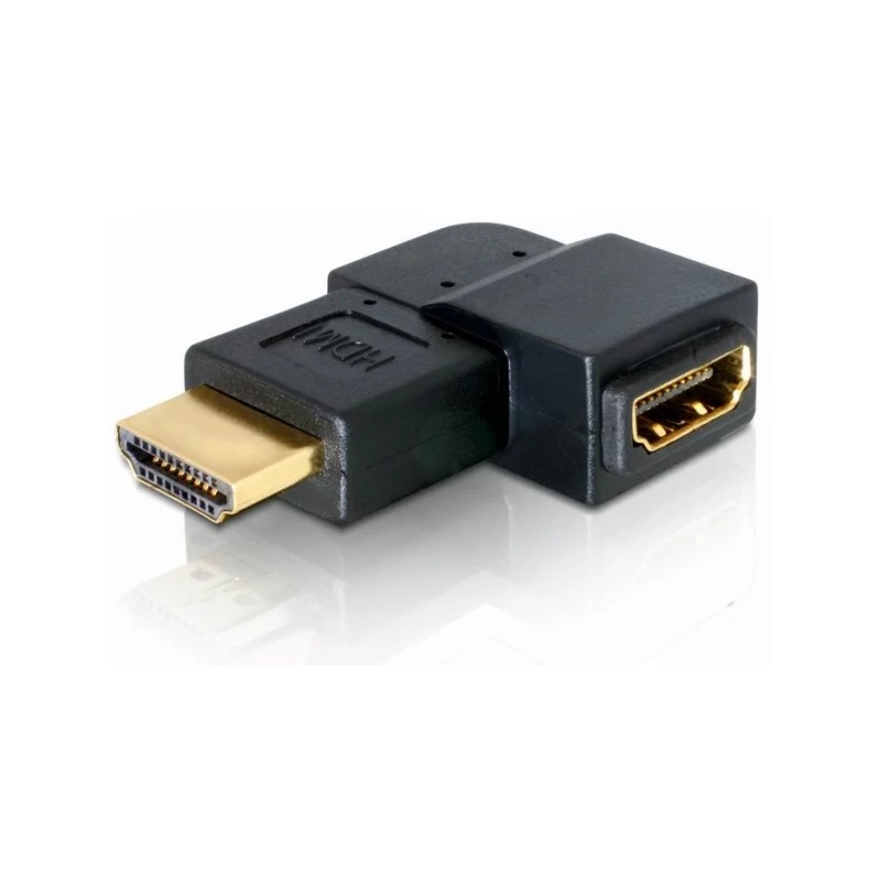 DELOCK 65077 HDMI M/F adapter, átalakító 90° bal fekete