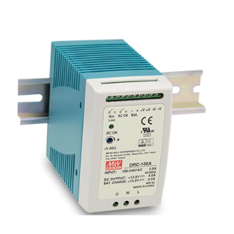 MEAN WELL DRC-100A Szünetmentes tápegység; 13,8V; 7A ; 100W; DIN sínre szerelhető