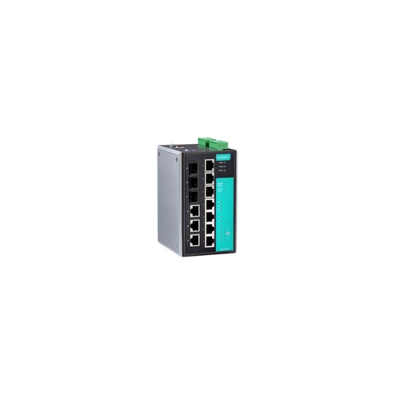 MOXA EDS-P510A-8PoE-2GTXSFP-T Managed Ethernet PoE Switch with 8 PoE+ ports, 2 combo gigabit Ethernet ports, -40 to 75°C