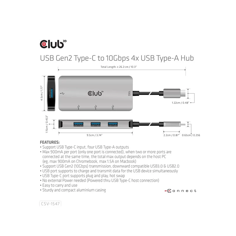 CLUB 3D CSV-1547 USB Hub