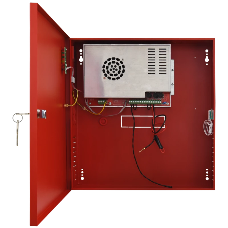 PULSAR EN54C-10A17 Szünetmentesíthető tápegység tűz- és füstjelző rendszerekhez; 27,6V / 10A / 2x17A