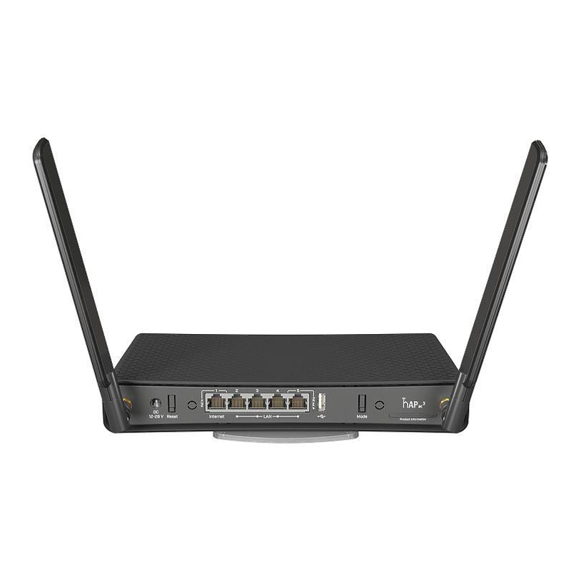 MIKROTIK hAP ac3(RBD53iG-5HacD2HnD) wireless dual-band router with 5 Gigabit Ethernet ports and external high gain antennas for more co