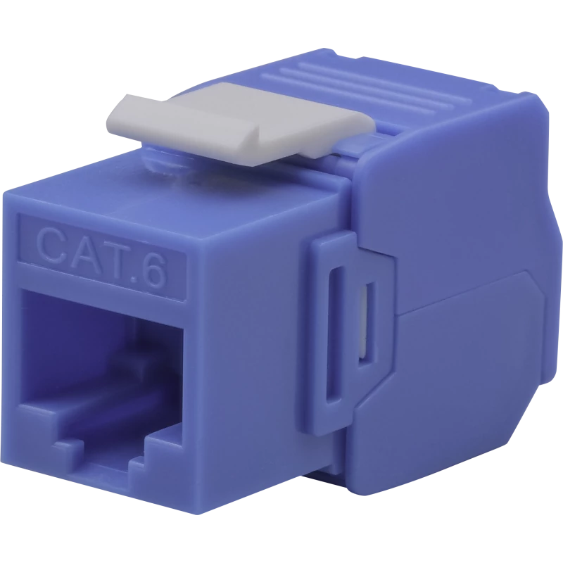 NESTRON NPN-KEY-1C6U-180WT-BL Keystone UTP csatlakozó; Cat6; 180°; szerszám nélkül szerelhető; kék