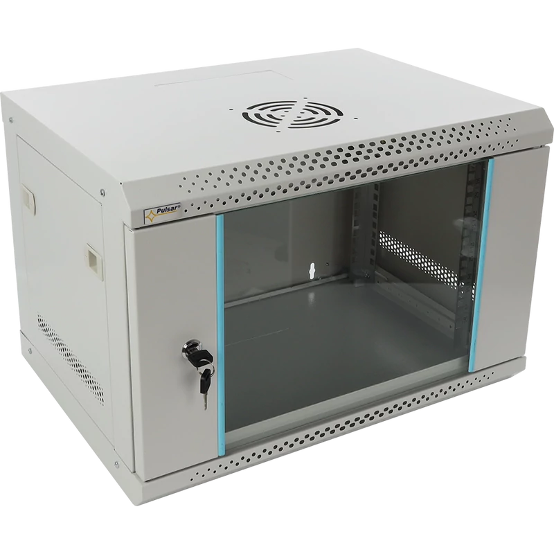 PULSAR RWA654-G 19" 6U 540x400 fali rack szekrény; lapraszerelt; szürke; könnyített kialakítás