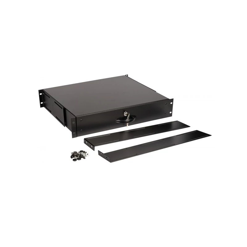 EQUIP EZD-2-B Rackszekrény kiegészítő - Cabinet Drawer, 2U, Black