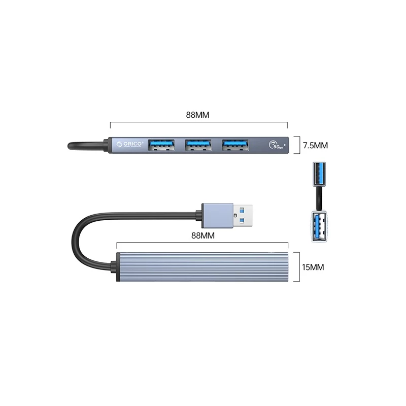 ORICO ORICO-AH-A13GY-EP-HW USB3.0 Hub - AH-A13-GY