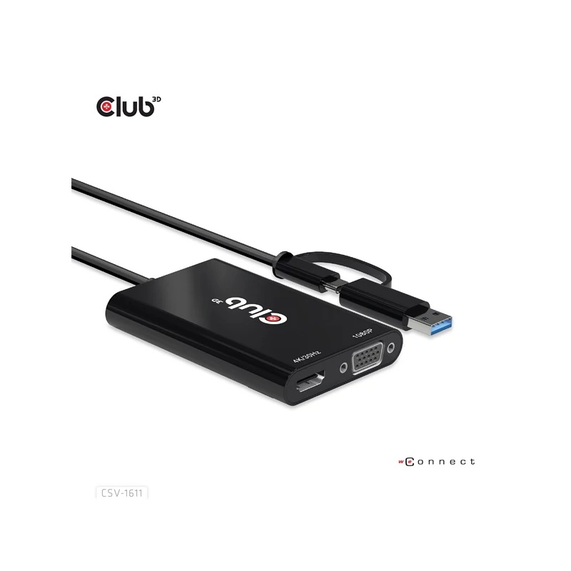 CLUB 3D CSV-1611 Átalakító