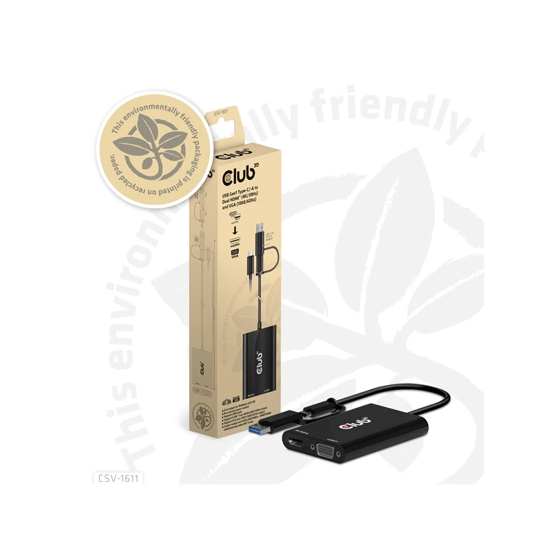 CLUB 3D CSV-1611 Átalakító