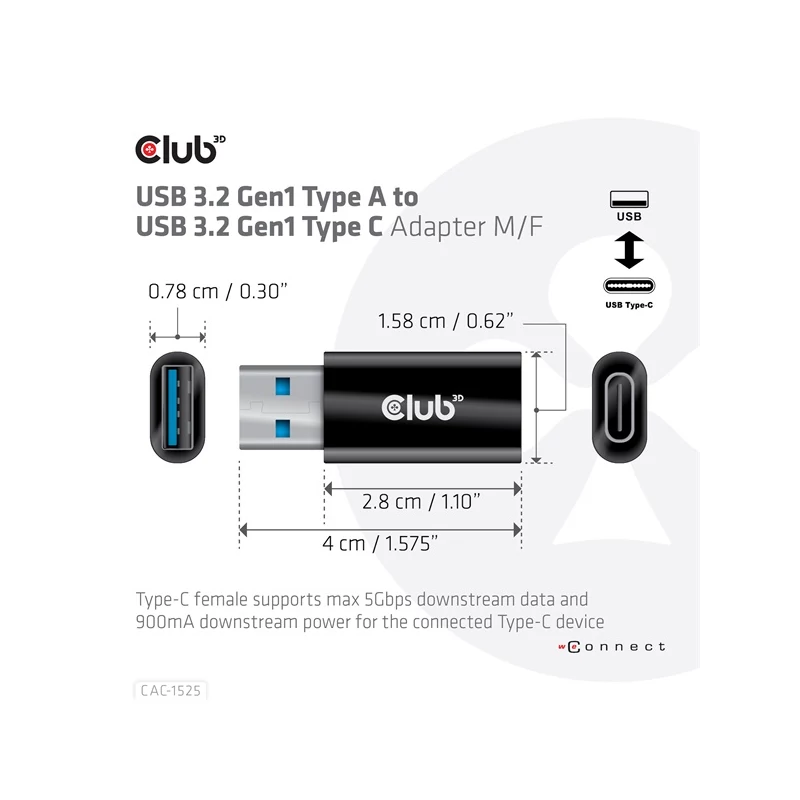 CLUB 3D CAC-1525 Átalakító