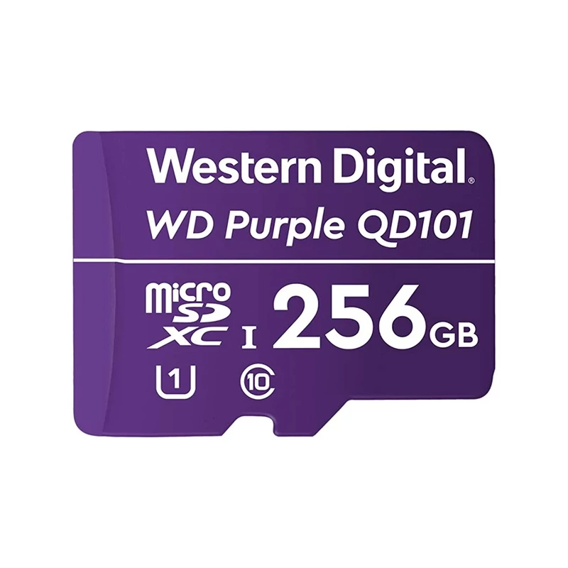 WESTERN DIGITAL WDD256G1P0C WD Purple 256GB micro SD kártya; microSDXC; Class 10 UHS-I; 24/7