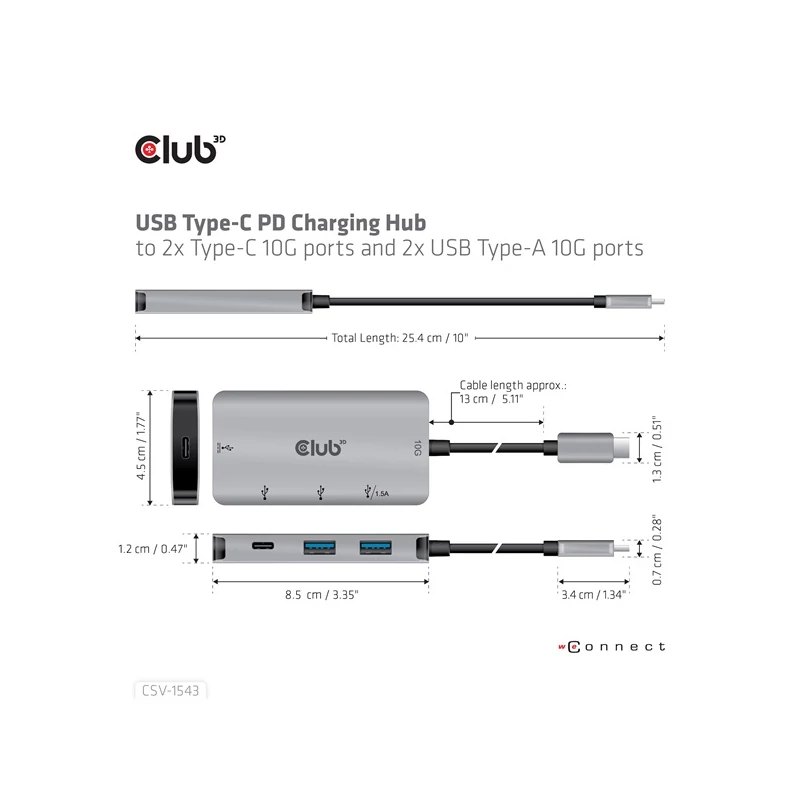 CLUB 3D CSV-1543 USB Hub