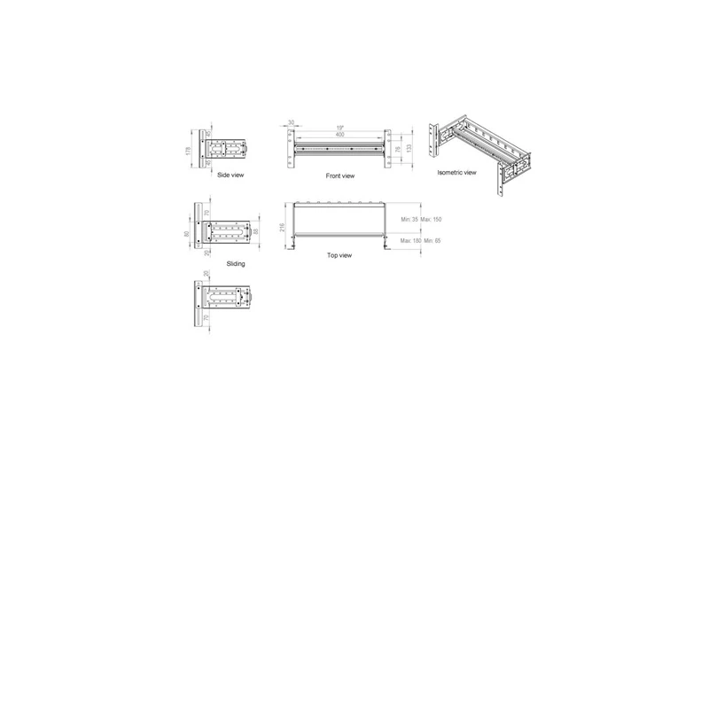 EQUIP EZR-DIN-4 Rackszekrény kiegészítő - DIN-Rail-Module 2U